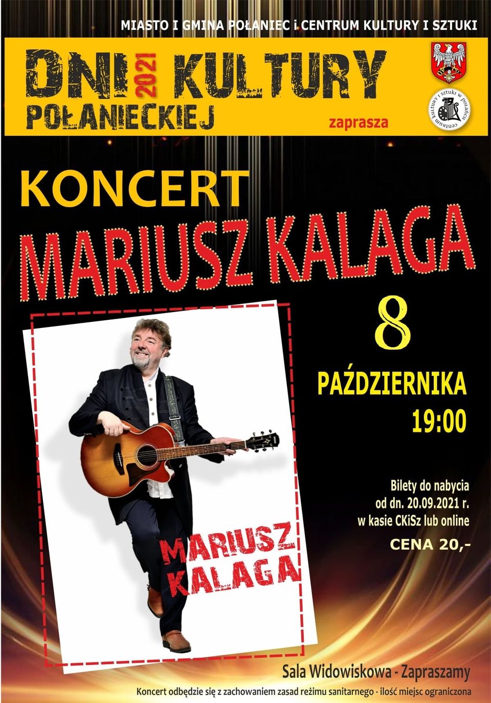 Koncert mariusza Kalagi w Połańcu Plakat na koncert Marusza Kalagi w Połańcu