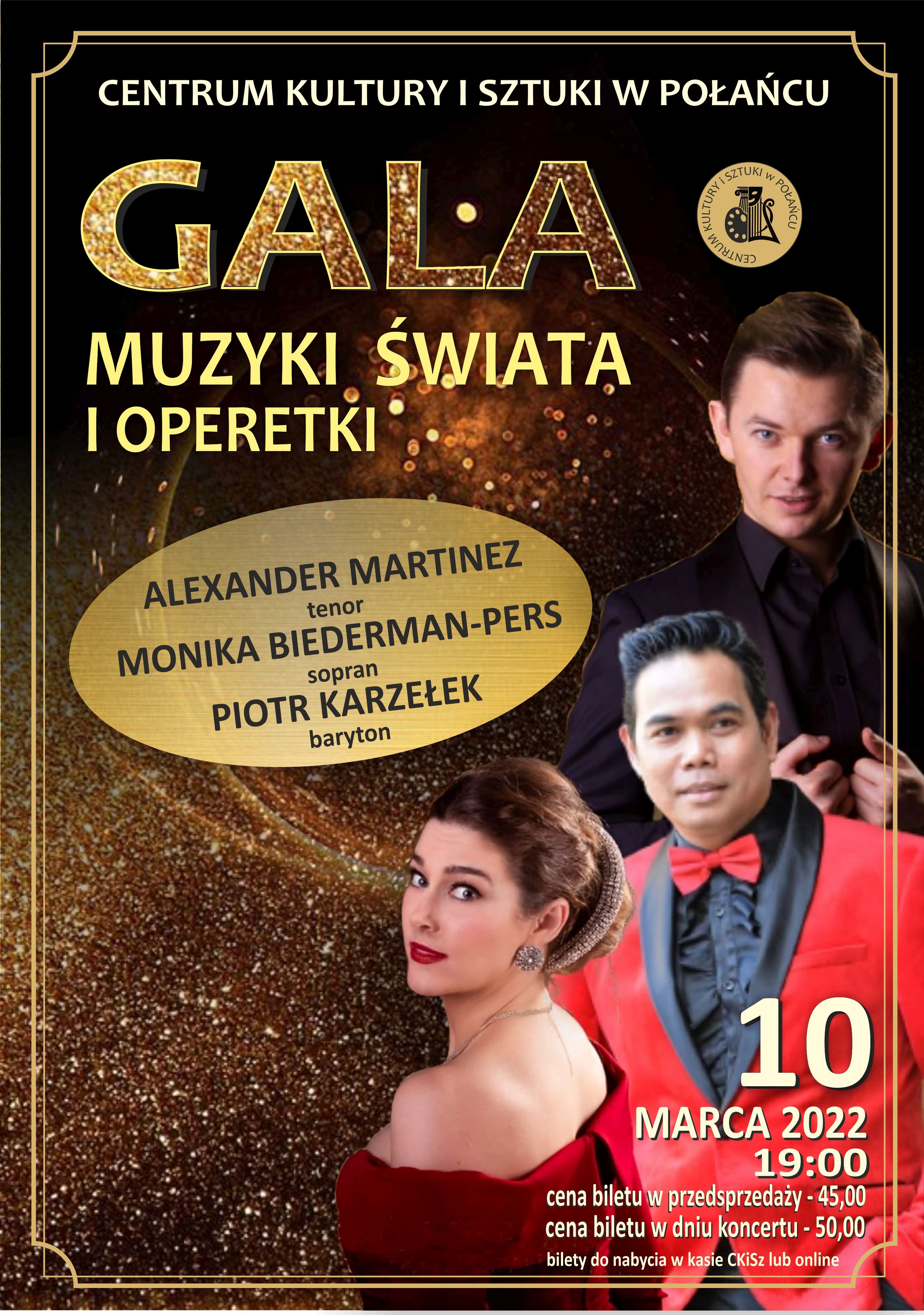 Gala Muzyki Świata i Operetki Plakat na koncert Gala Muzyki