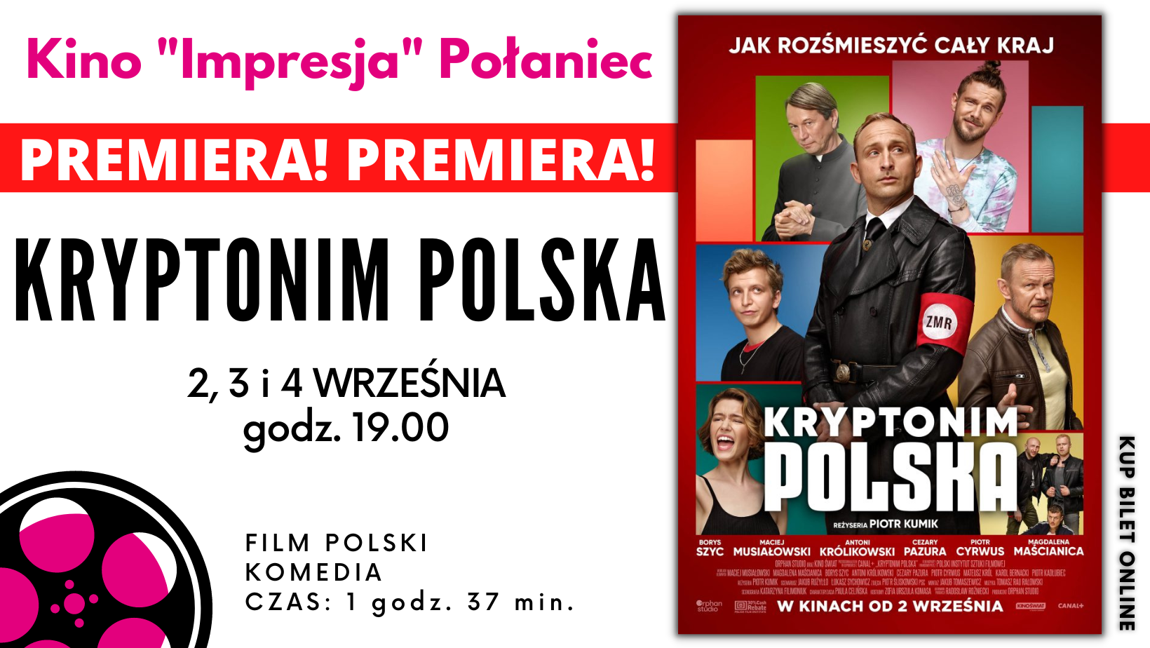 Kryptonim Polska w kinie Impresja Plakat filmu Kryptonim Polska