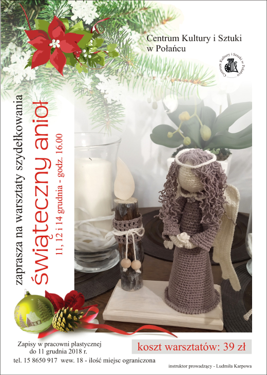 Warsztaty szydełkowania - Świąteczny Anioł Warsztaty szydełkowania - Świąteczny Anioł