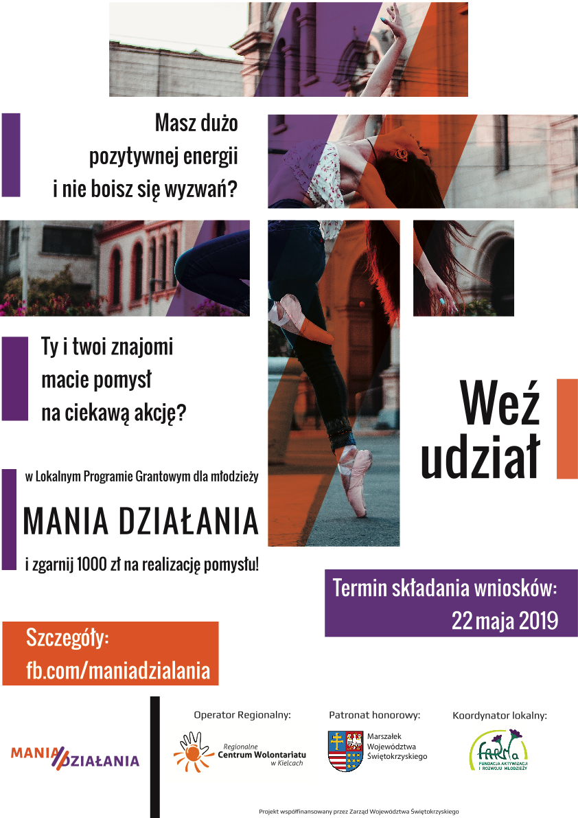 Program dla młodzieży - MANIA DZIAŁANIA Program dla młodzieży - MANIA DZIAŁANIA