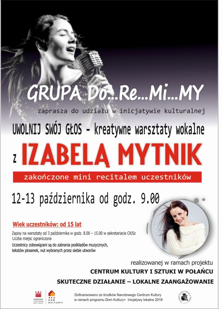 Warsztaty wokalne z Izabelą Mytnik Warsztaty wokalne z Izabelą Mytnik